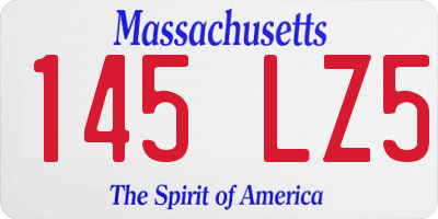 MA license plate 145LZ5