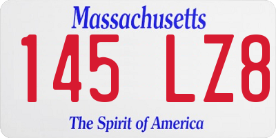 MA license plate 145LZ8