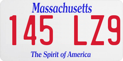 MA license plate 145LZ9