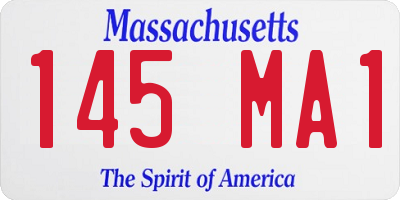 MA license plate 145MA1