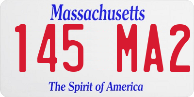 MA license plate 145MA2