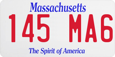 MA license plate 145MA6