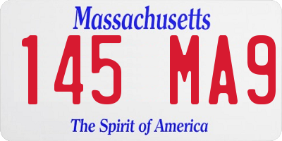 MA license plate 145MA9