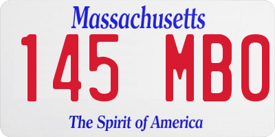 MA license plate 145MB0