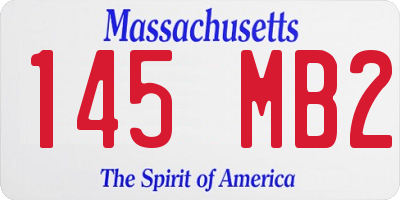 MA license plate 145MB2