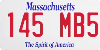 MA license plate 145MB5