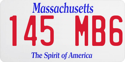 MA license plate 145MB6