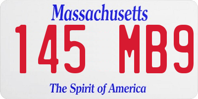 MA license plate 145MB9