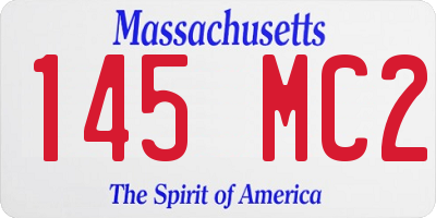 MA license plate 145MC2