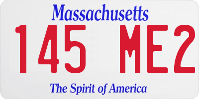 MA license plate 145ME2