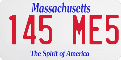 MA license plate 145ME5