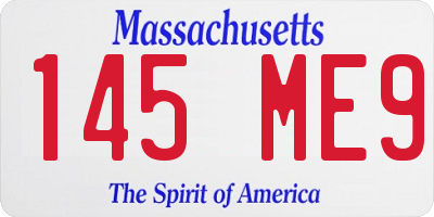 MA license plate 145ME9
