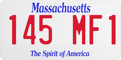 MA license plate 145MF1