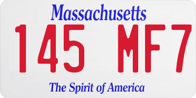 MA license plate 145MF7