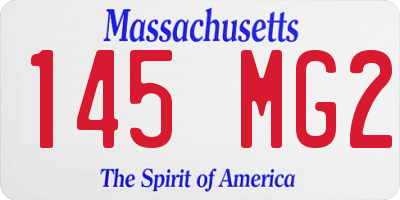 MA license plate 145MG2
