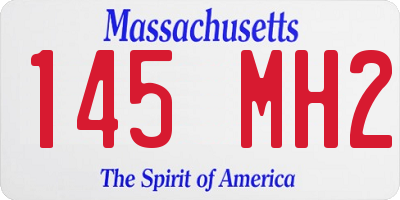 MA license plate 145MH2