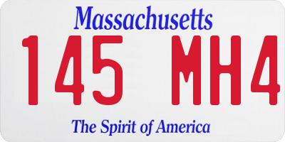 MA license plate 145MH4