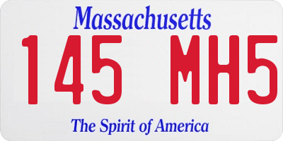 MA license plate 145MH5