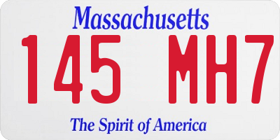 MA license plate 145MH7
