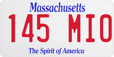 MA license plate 145MI0