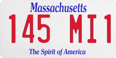 MA license plate 145MI1