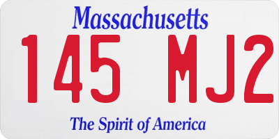 MA license plate 145MJ2