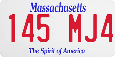 MA license plate 145MJ4