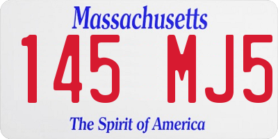 MA license plate 145MJ5