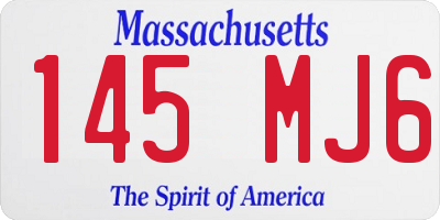MA license plate 145MJ6