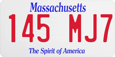 MA license plate 145MJ7