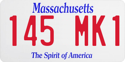 MA license plate 145MK1