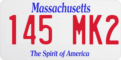 MA license plate 145MK2