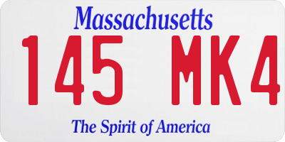 MA license plate 145MK4