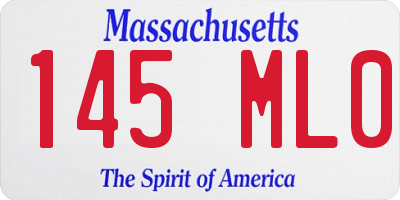 MA license plate 145ML0