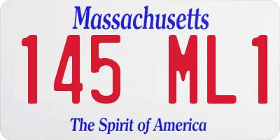 MA license plate 145ML1