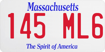 MA license plate 145ML6
