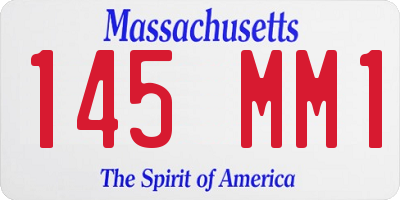 MA license plate 145MM1