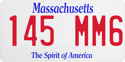 MA license plate 145MM6