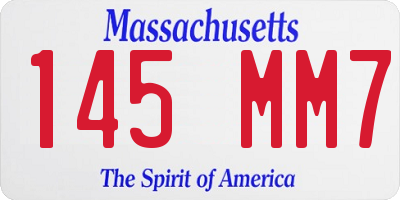 MA license plate 145MM7