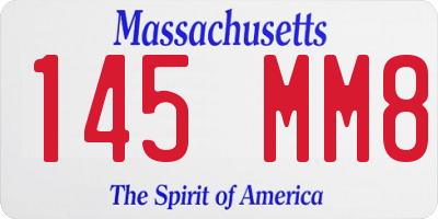 MA license plate 145MM8