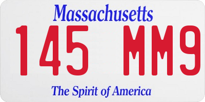 MA license plate 145MM9