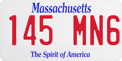 MA license plate 145MN6