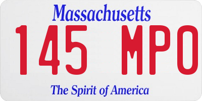 MA license plate 145MP0