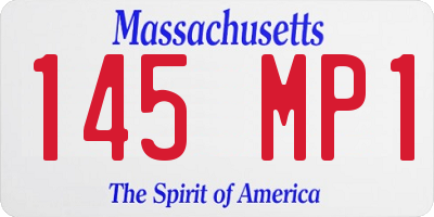 MA license plate 145MP1