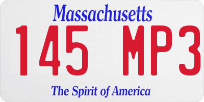 MA license plate 145MP3