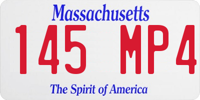 MA license plate 145MP4