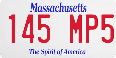 MA license plate 145MP5