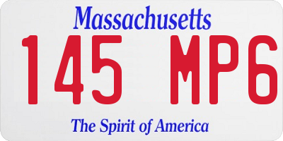 MA license plate 145MP6