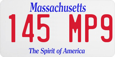 MA license plate 145MP9