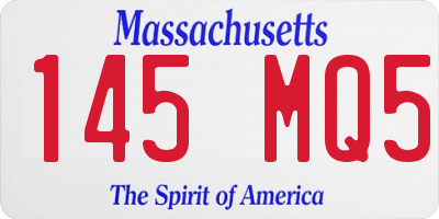 MA license plate 145MQ5